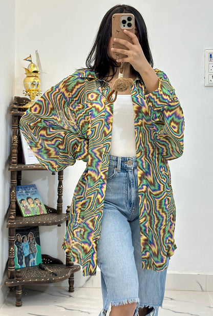 Oversized chiffon shirt (48-50)
