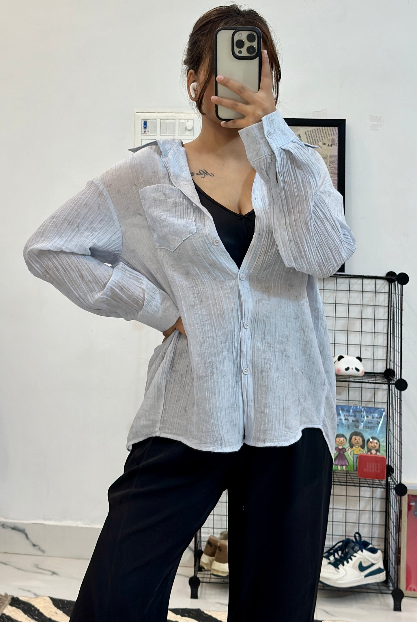 Oversized cotton shirt (42-44)