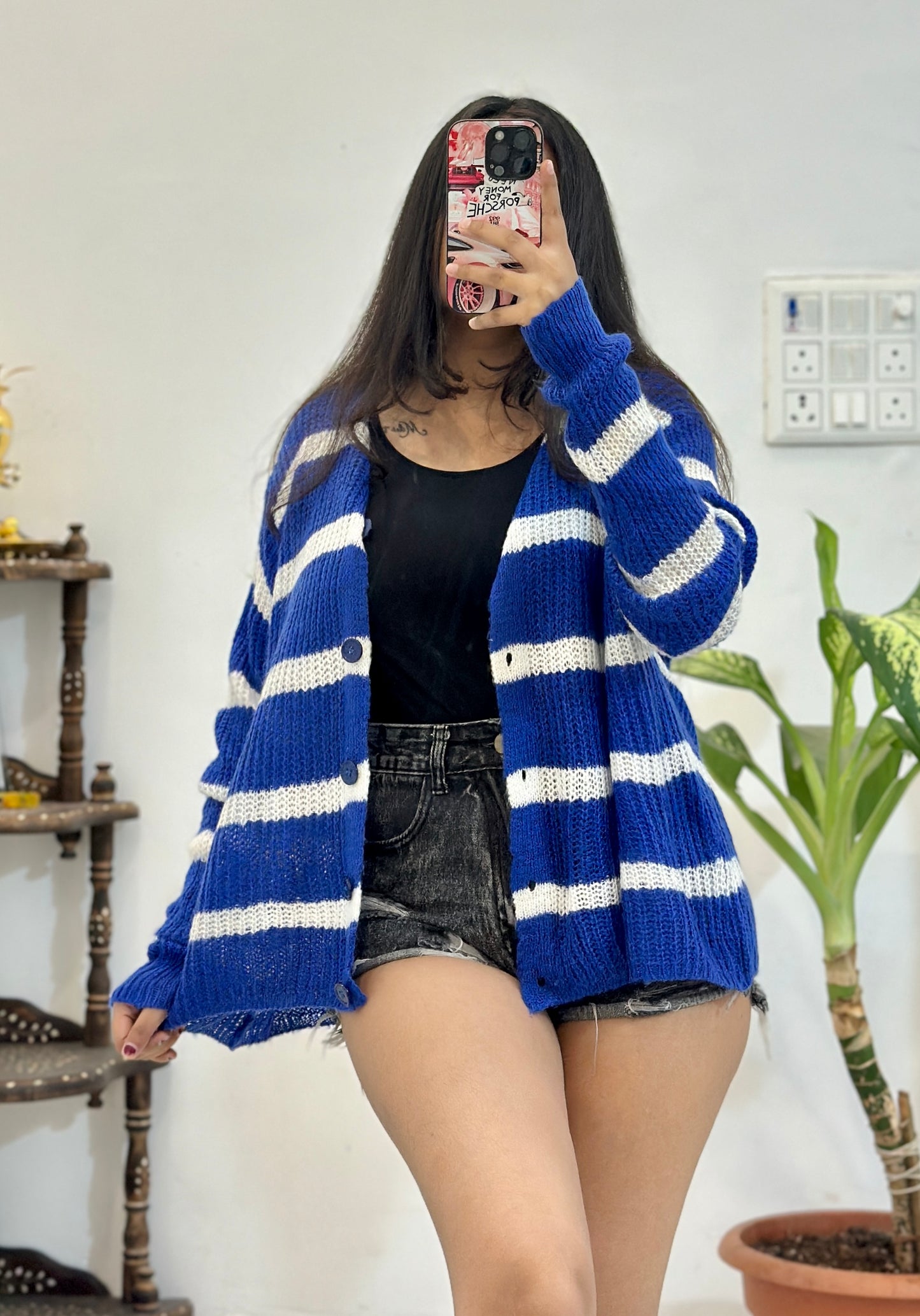 Oversized crochet cardigan (upto 44)