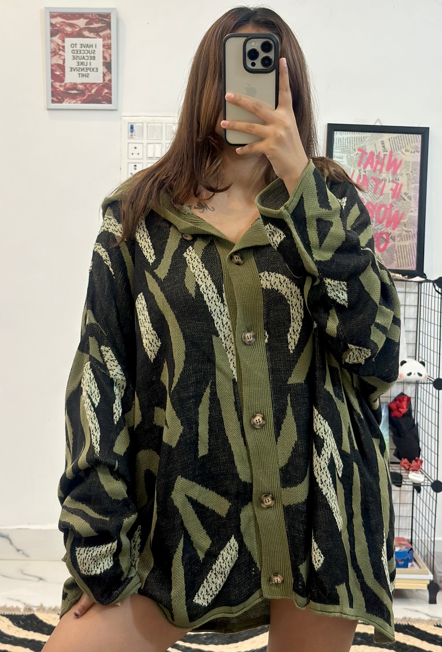 Oversized Korean cardigan (40-54)