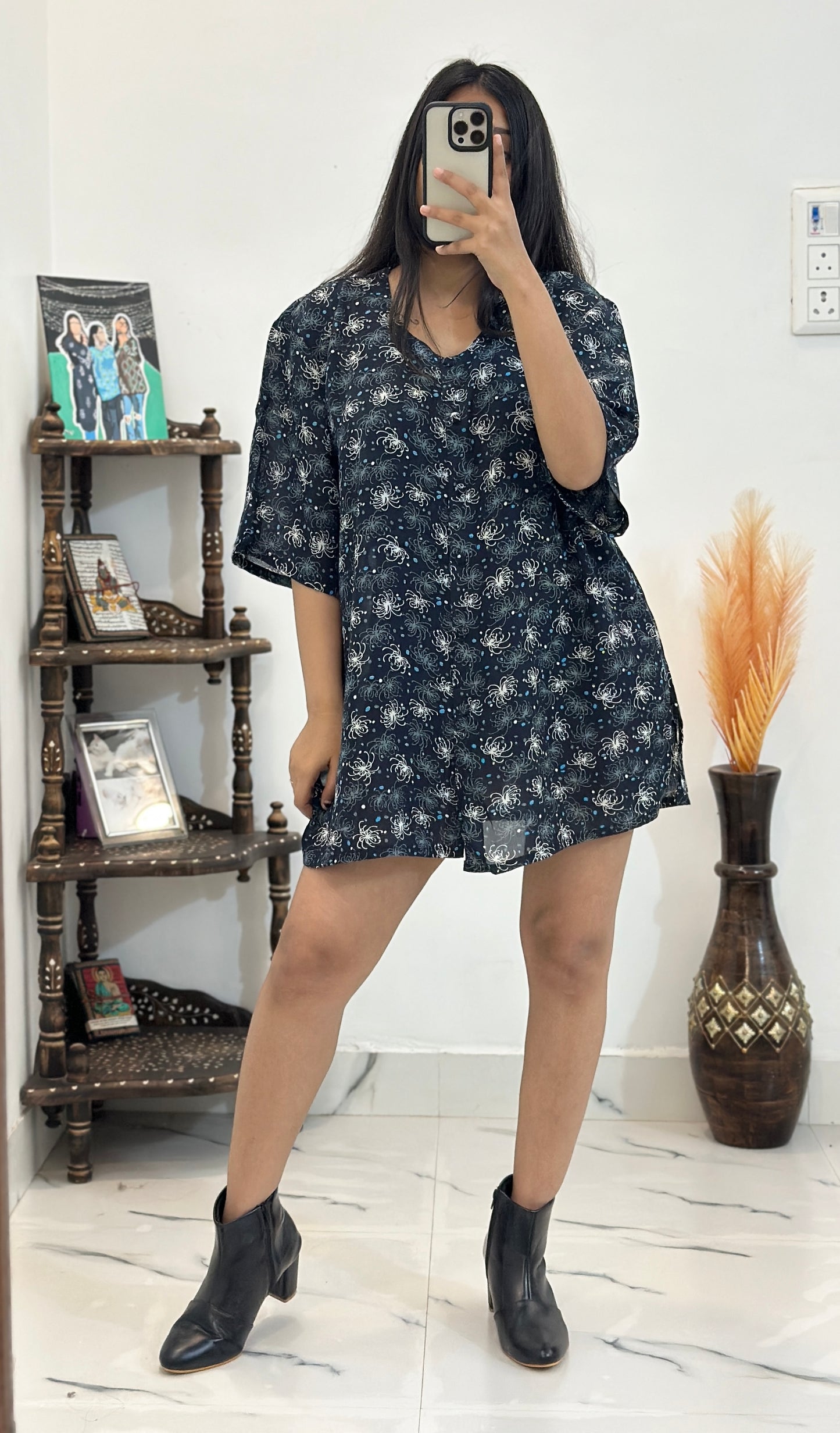 Pretty chiffon oversized shirt (42-44)