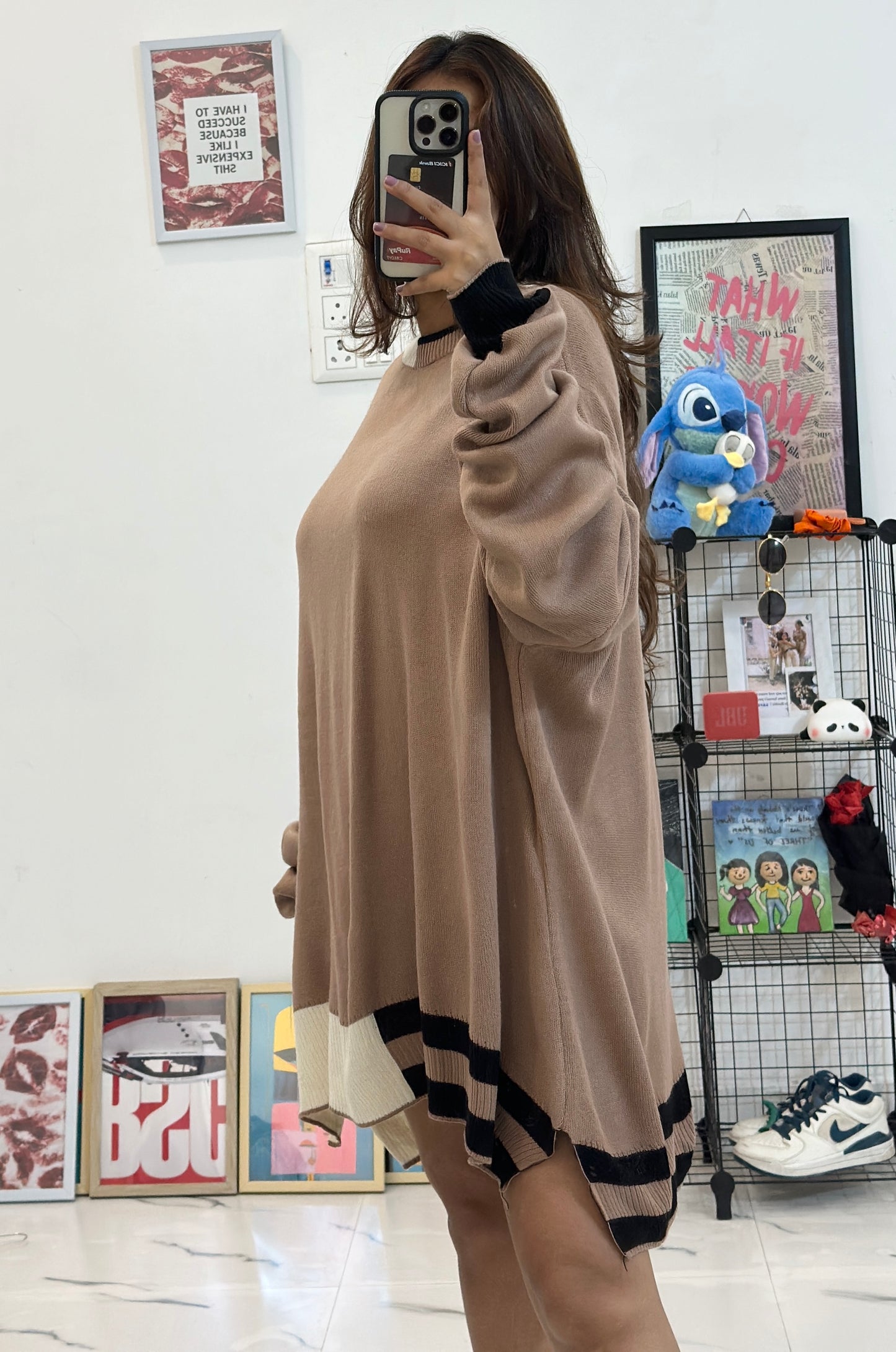 Oversized long sweater (48-50)