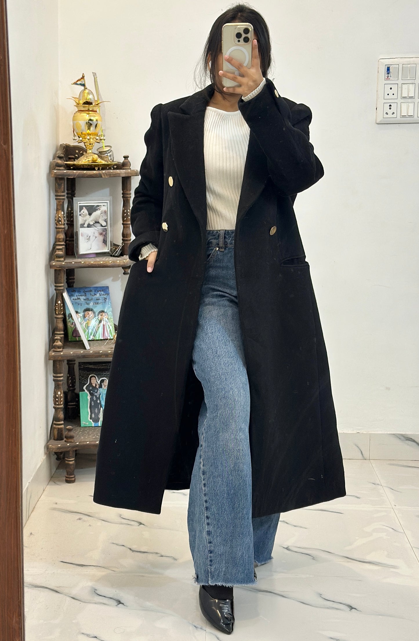 Heavy long coat (34-36)