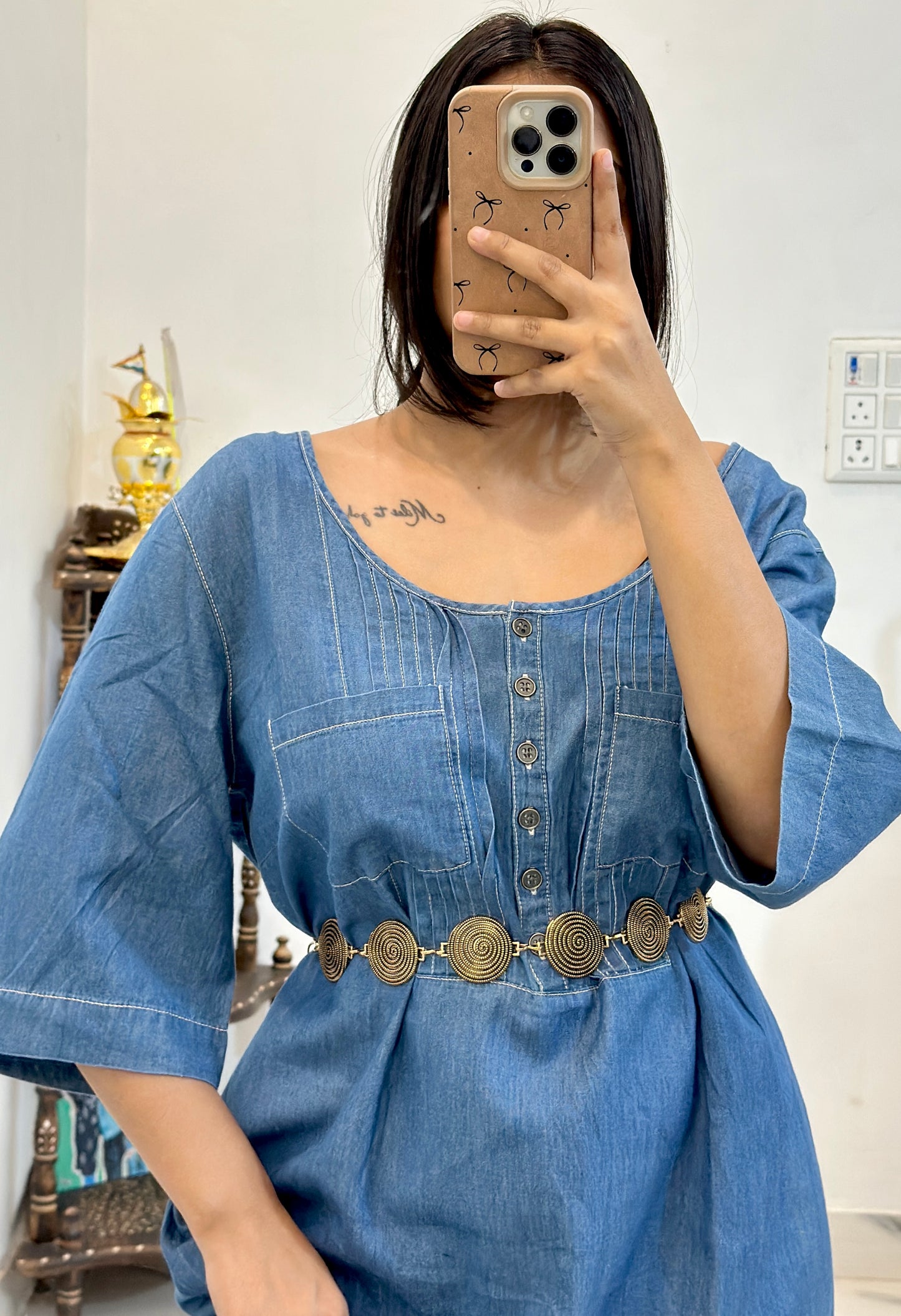 Denim oversized dress (40-42)