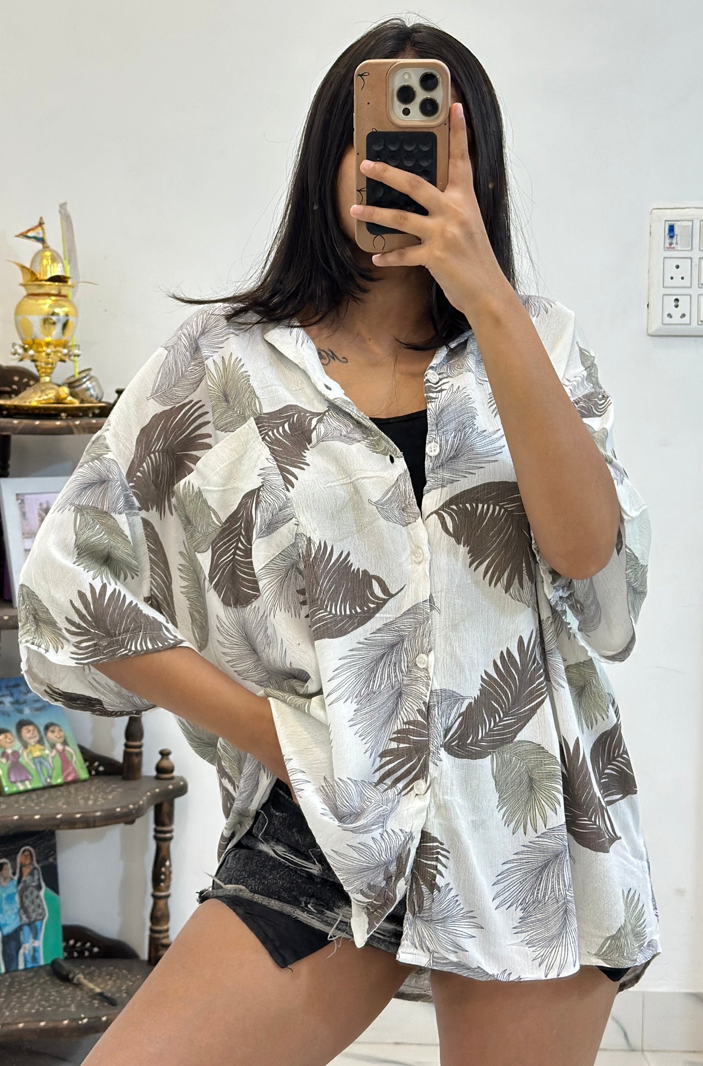 Oversized cotton shirt (44-46)
