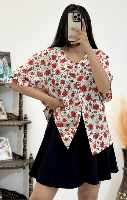 Pretty oversized chiffon shirt (42-44)