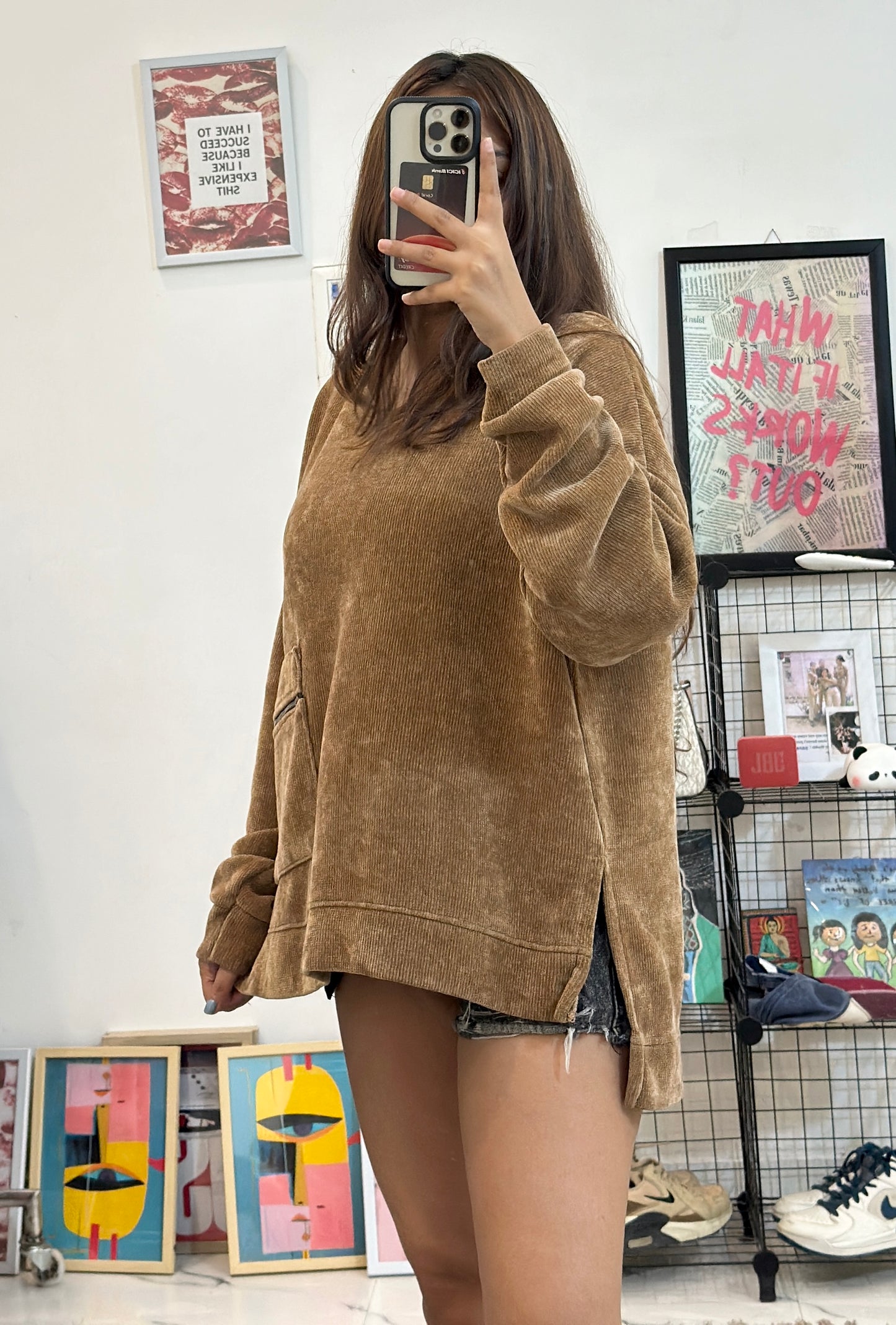 Oversized corduroy sweater (40-44)