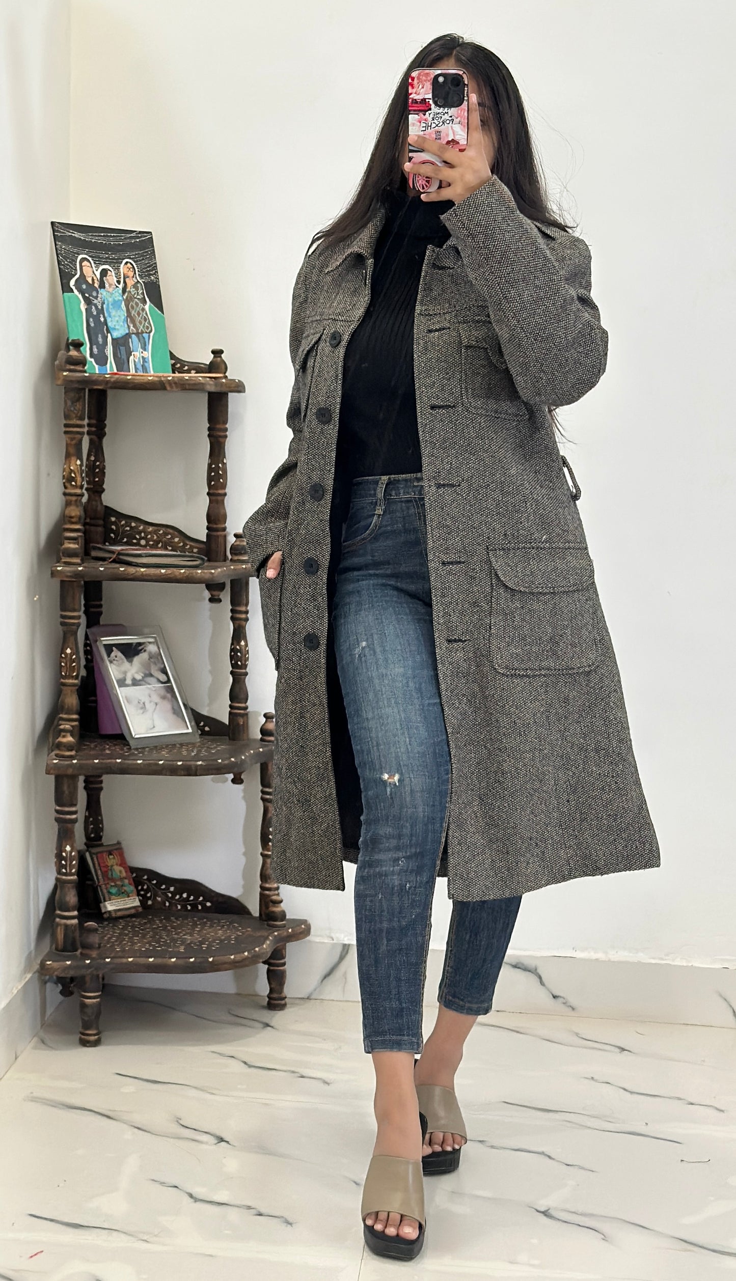 Heavy long coat (32-34 small)