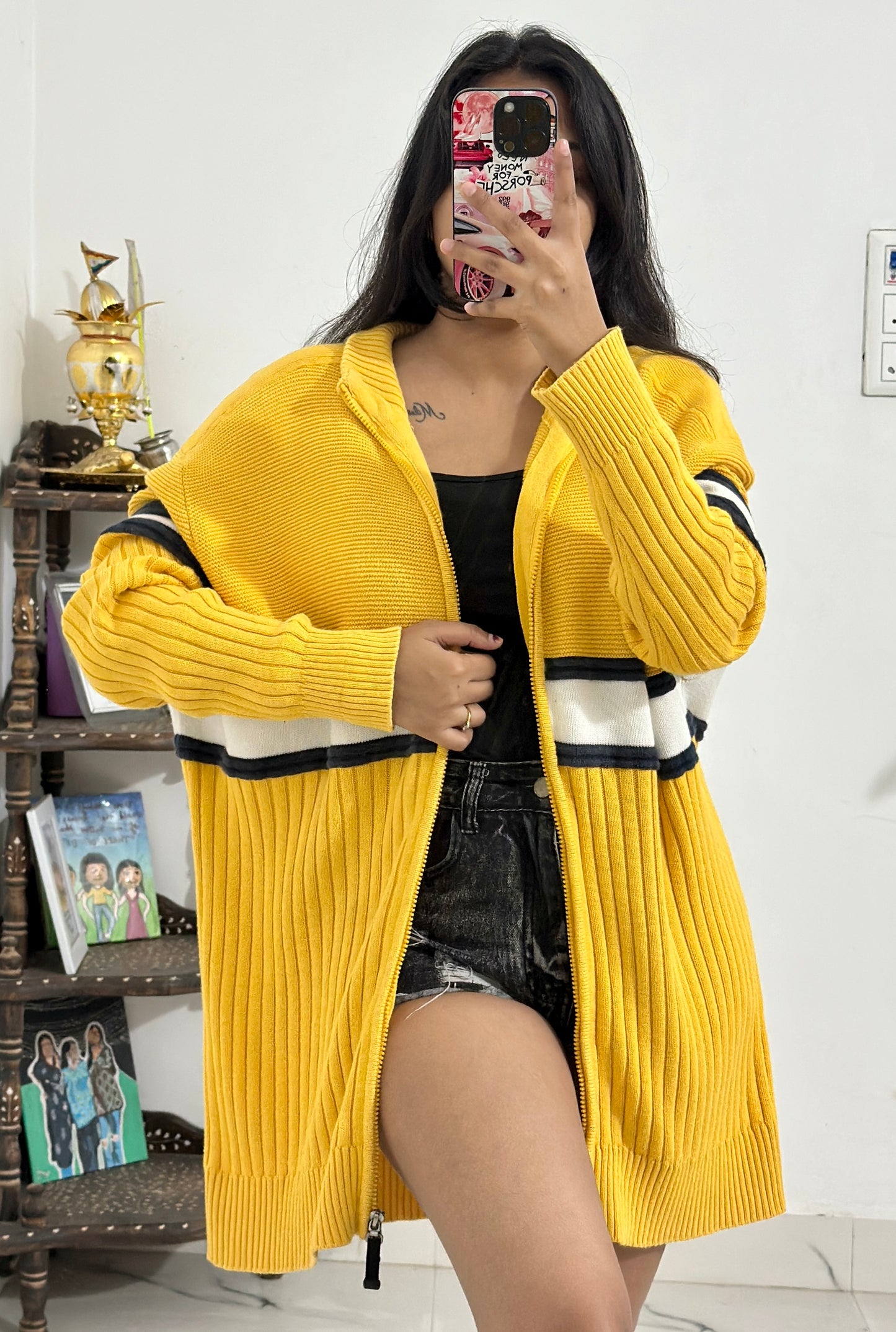 Oversized Korean zipper sweater (46-48)