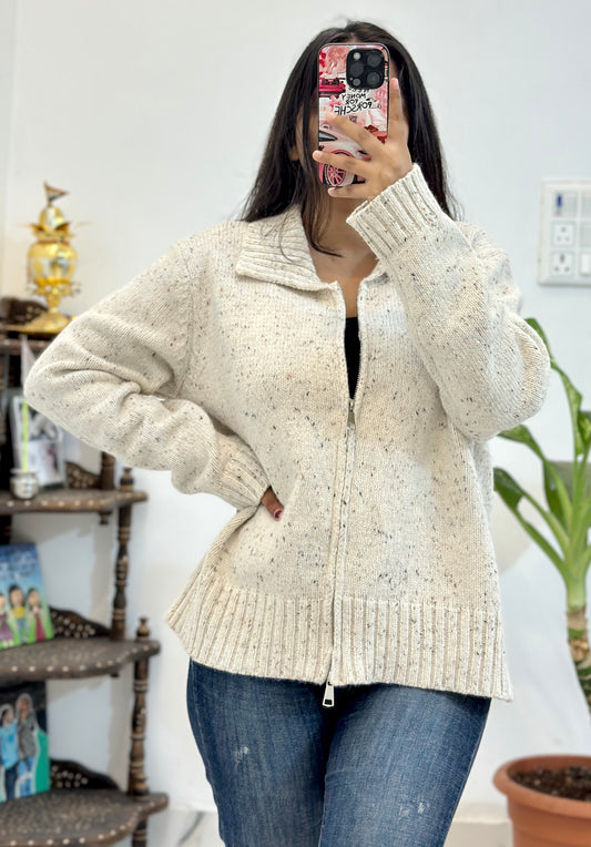 Oversized zipper sweater (42-44)