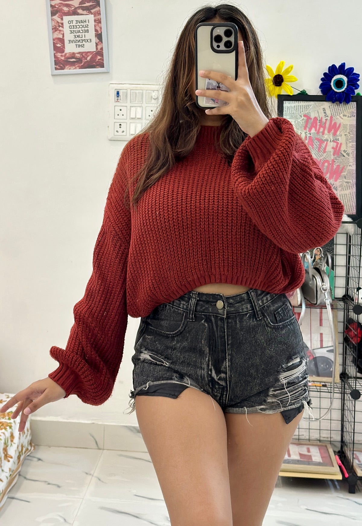 Oversized crop sweater (40-42)