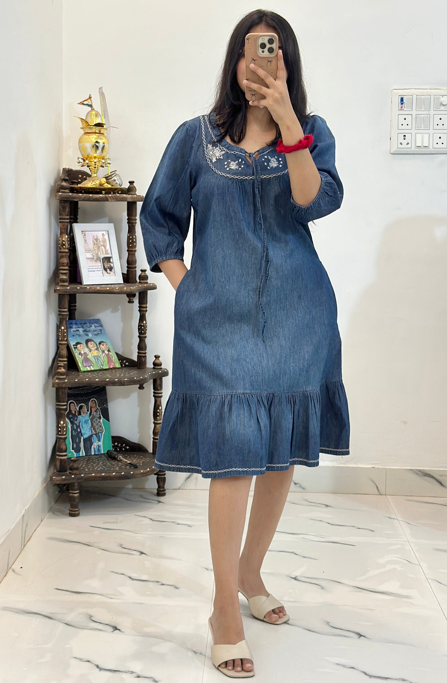 Pretty denim dress (34-36)