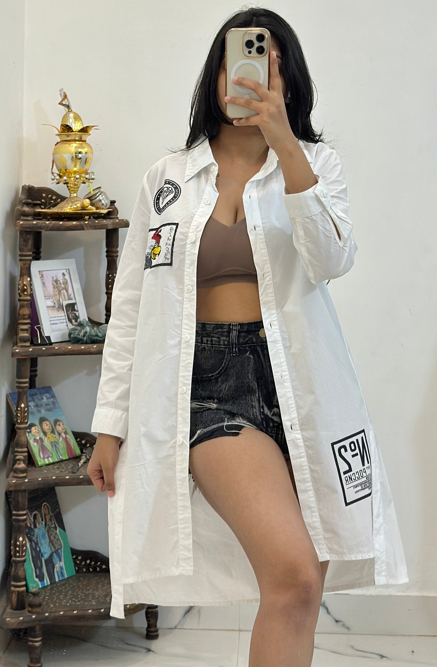 Long cotton shirt (32-34)