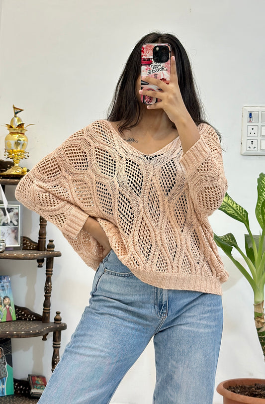 Oversized crochet top (freesize)