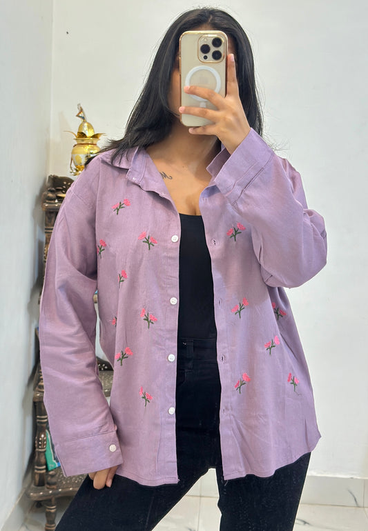 Linen embroidered shirt (38-40)