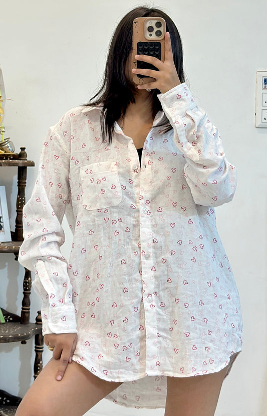 Cotton oversized shirt (42-44)