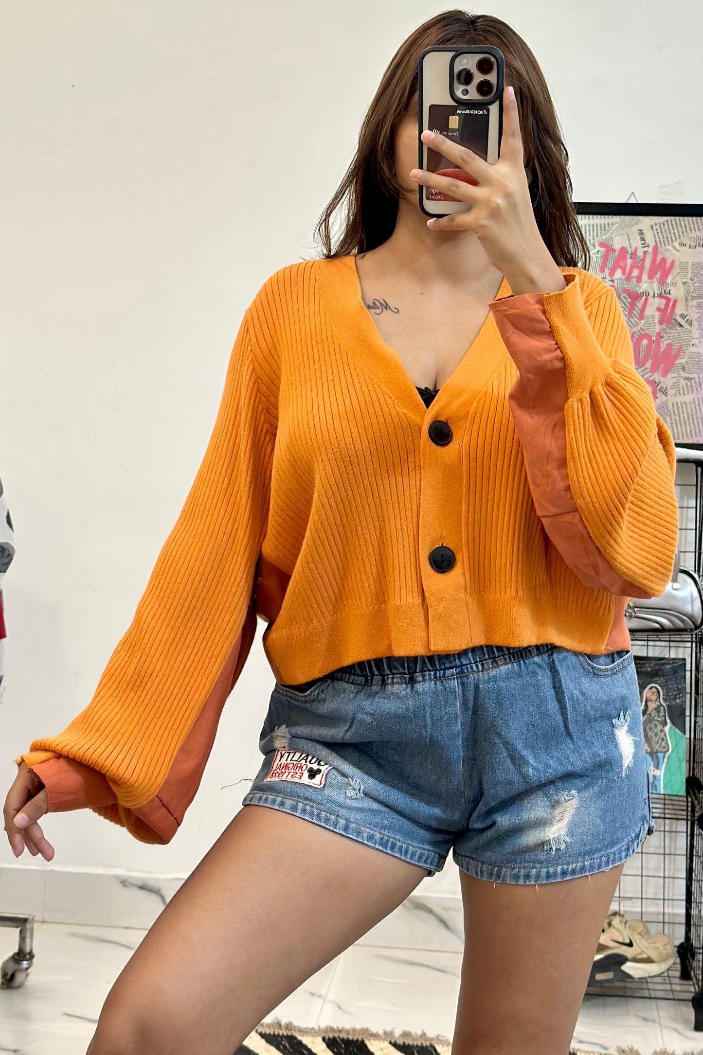 Oversized Korean cardigan (freesize upto 46-48)