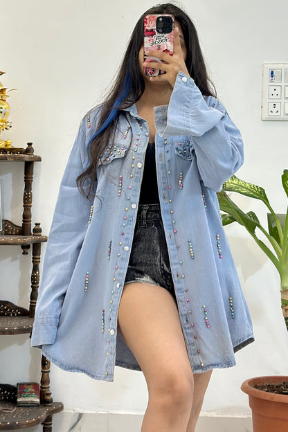Oversized denim shirt (40-42)