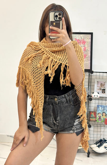 Pretty crochet scarf top