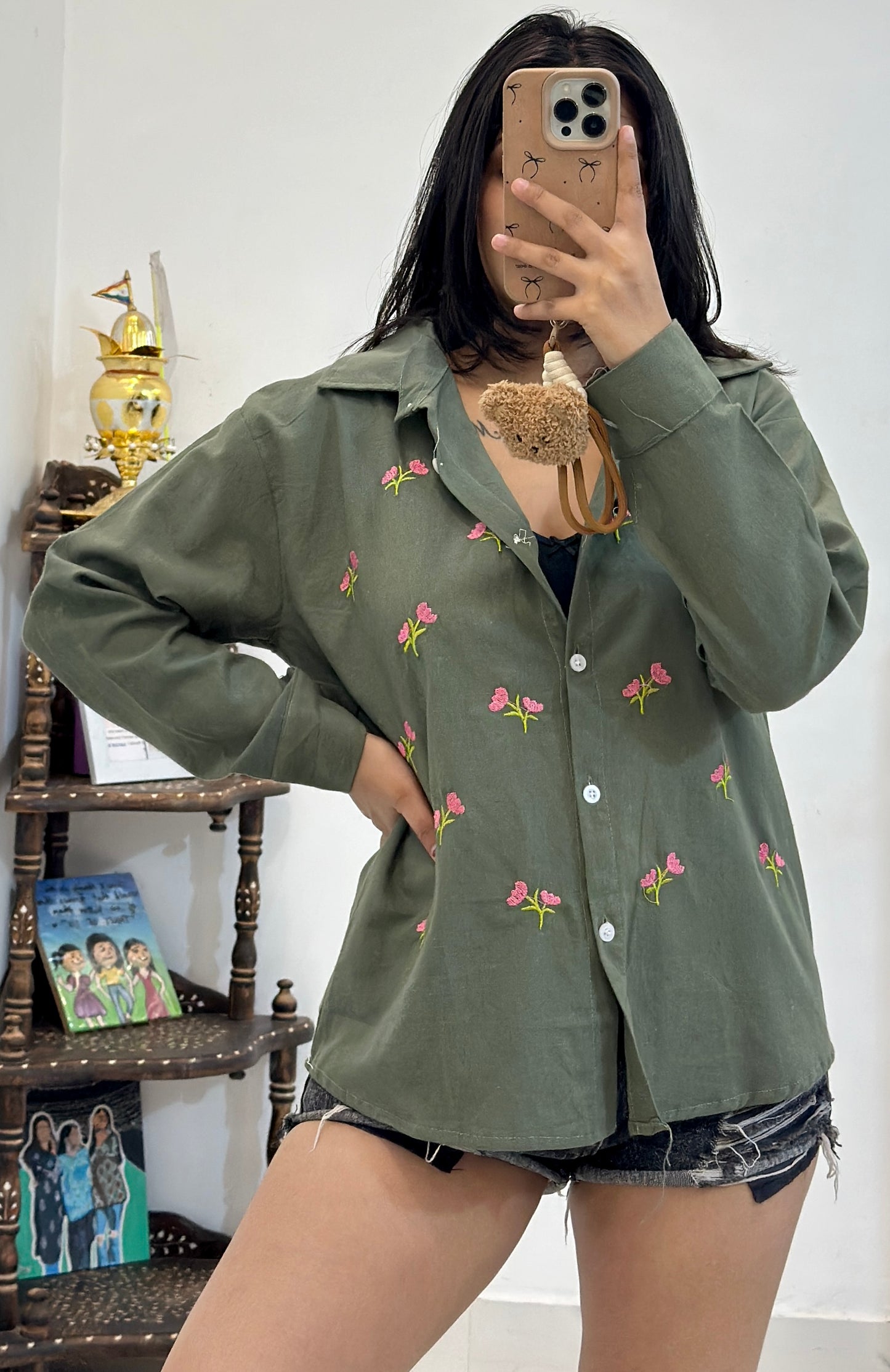 cotton embroidery shirt (34-36)