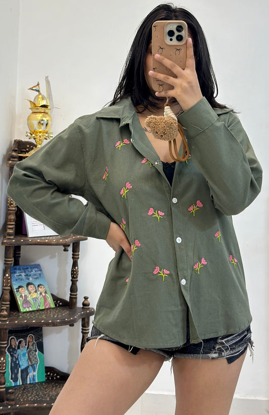 cotton embroidery shirt (34-36)