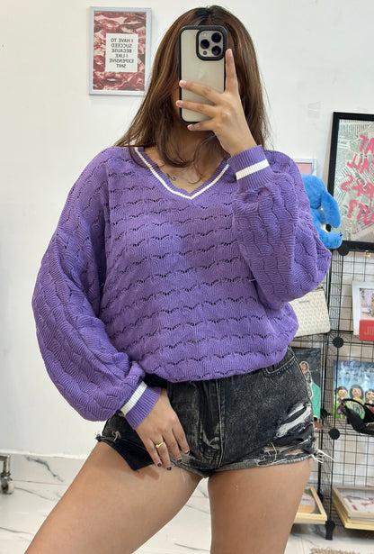 Oversized crochet sweater(40-42)