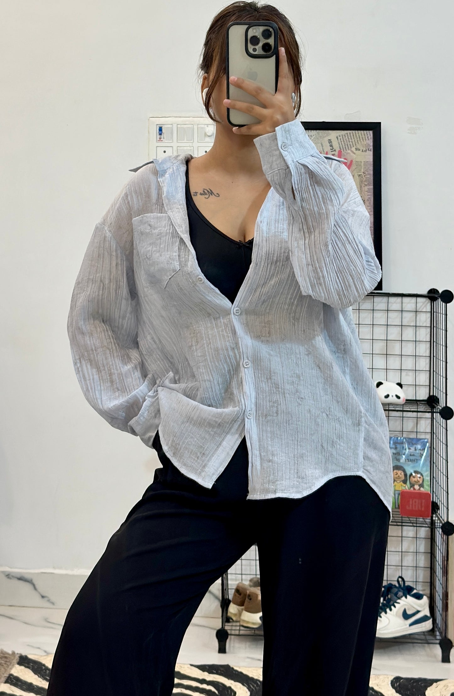 Oversized cotton shirt (42-44)