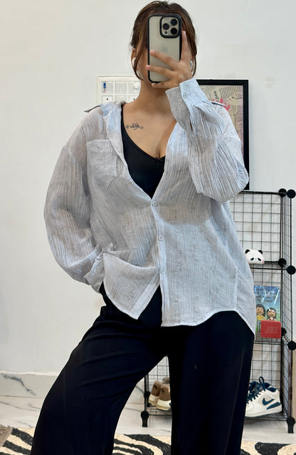Oversized cotton shirt (42-44)