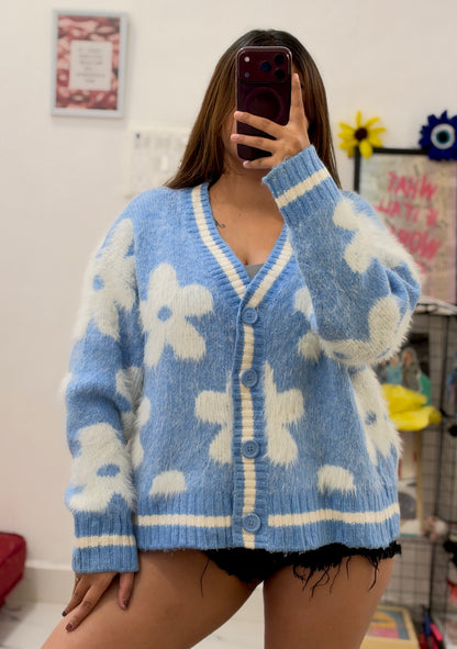 Oversized Korean furry cardigan (40-44)
