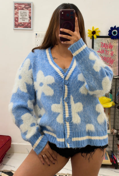 Oversized Korean furry cardigan (40-44)
